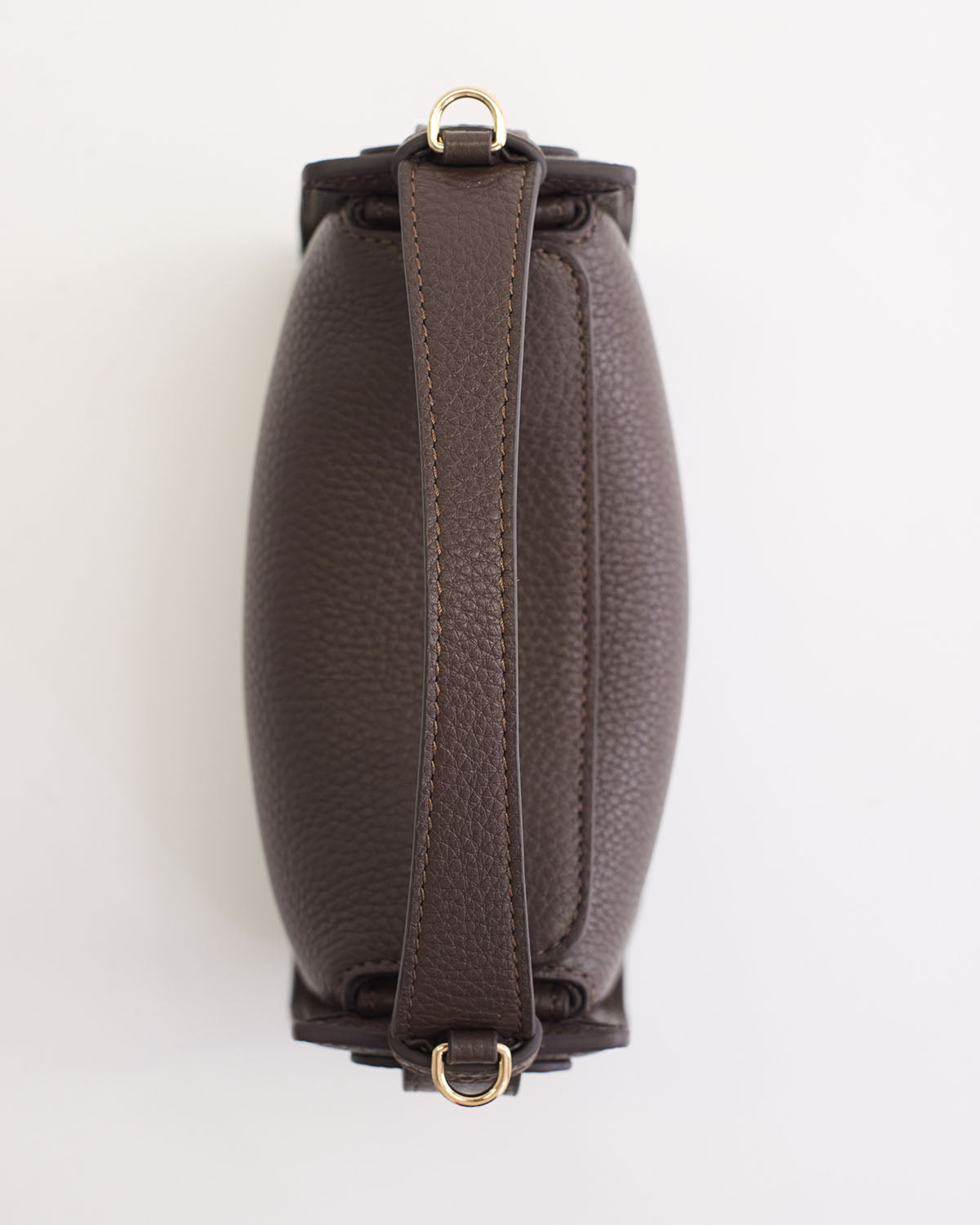 Mini Clementine Crossbody Bag in Charcoal Pebbled Leather with Gold Hardware - Perfect for Everyday Use, Work, and Evening Outings