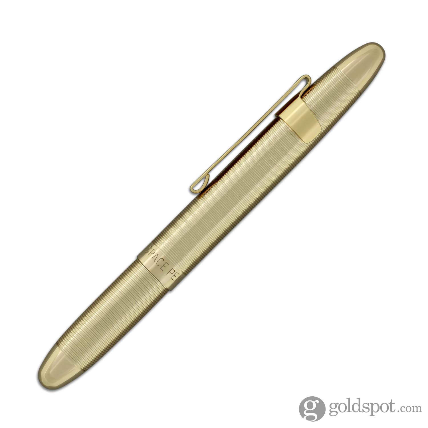 Fisher Space Pen Bullet Ballpoint Pen - Lacquered Brass with Clip - Compact & Refillable for Everyday Carry, Travel, Outdoor Adventures & Gifts