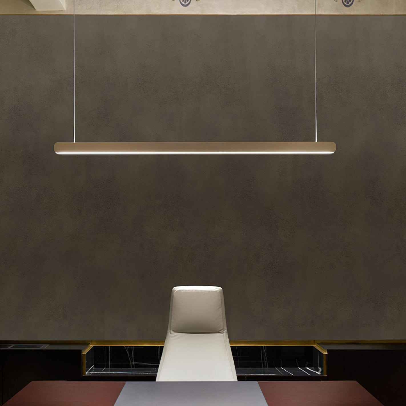 Modern Linear Pendant Light - Adjustable LED Hanging Lamp for Kitchen Island, Dining Room & Office - Sleek Minimalist Design with Warm/Cool Lighting Options