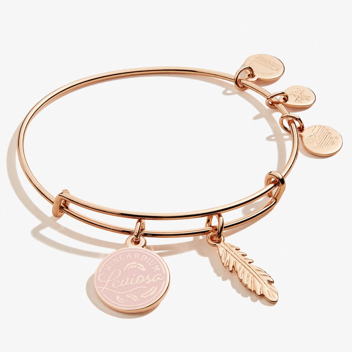 Harry Potter™ 'Leviosa' & Feather Charm Bangle - Magical Jewelry for Fans, Perfect for Cosplay, Halloween & Gift Giving