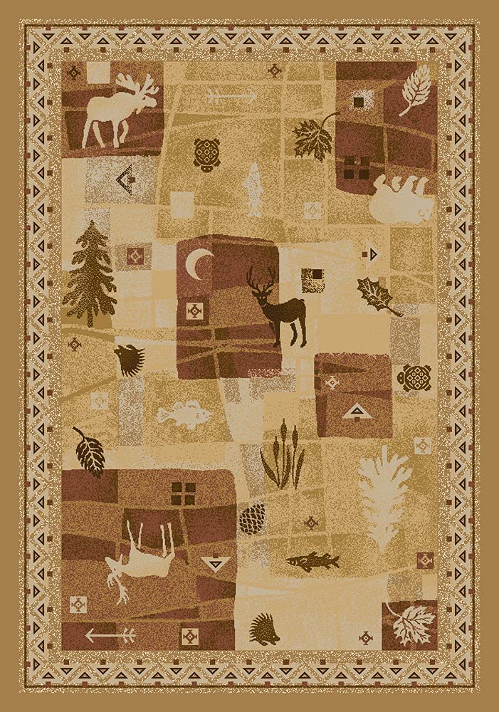Signature Deer Trail Maize Novelty Rug 2'1