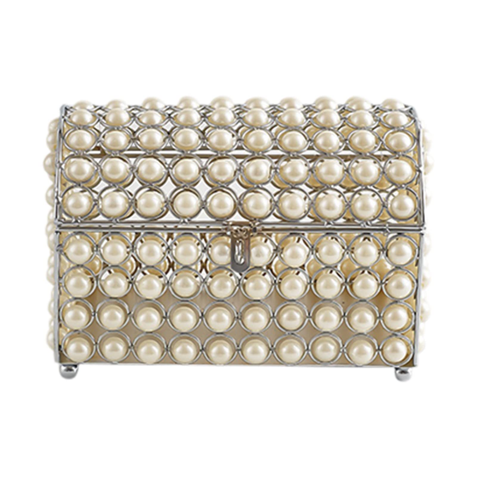 Elegant Jewelry Organizer Box with Lid - Perfect for Earrings, Rings & Keepsakes | Wedding Dresser Decor, Birthday Gift & Room Storage Solution