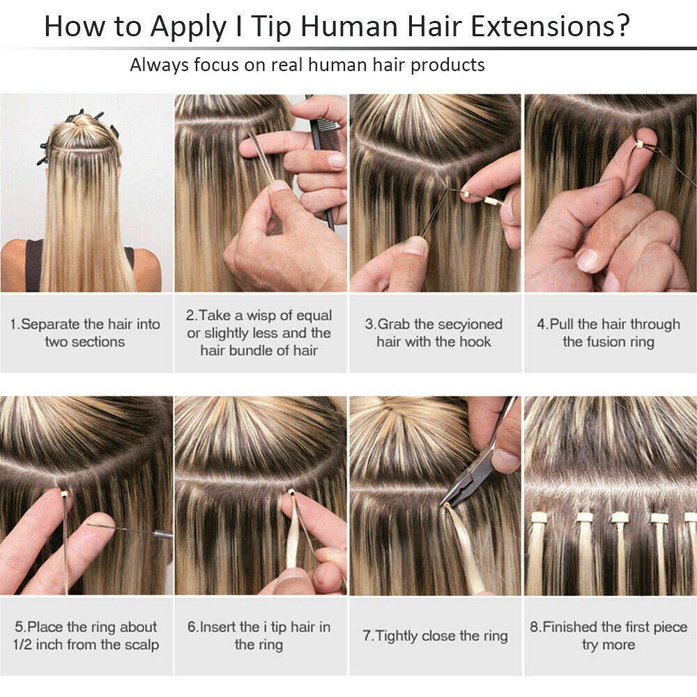 Pre-Bonded I-Tip Human Hair Extensions 15