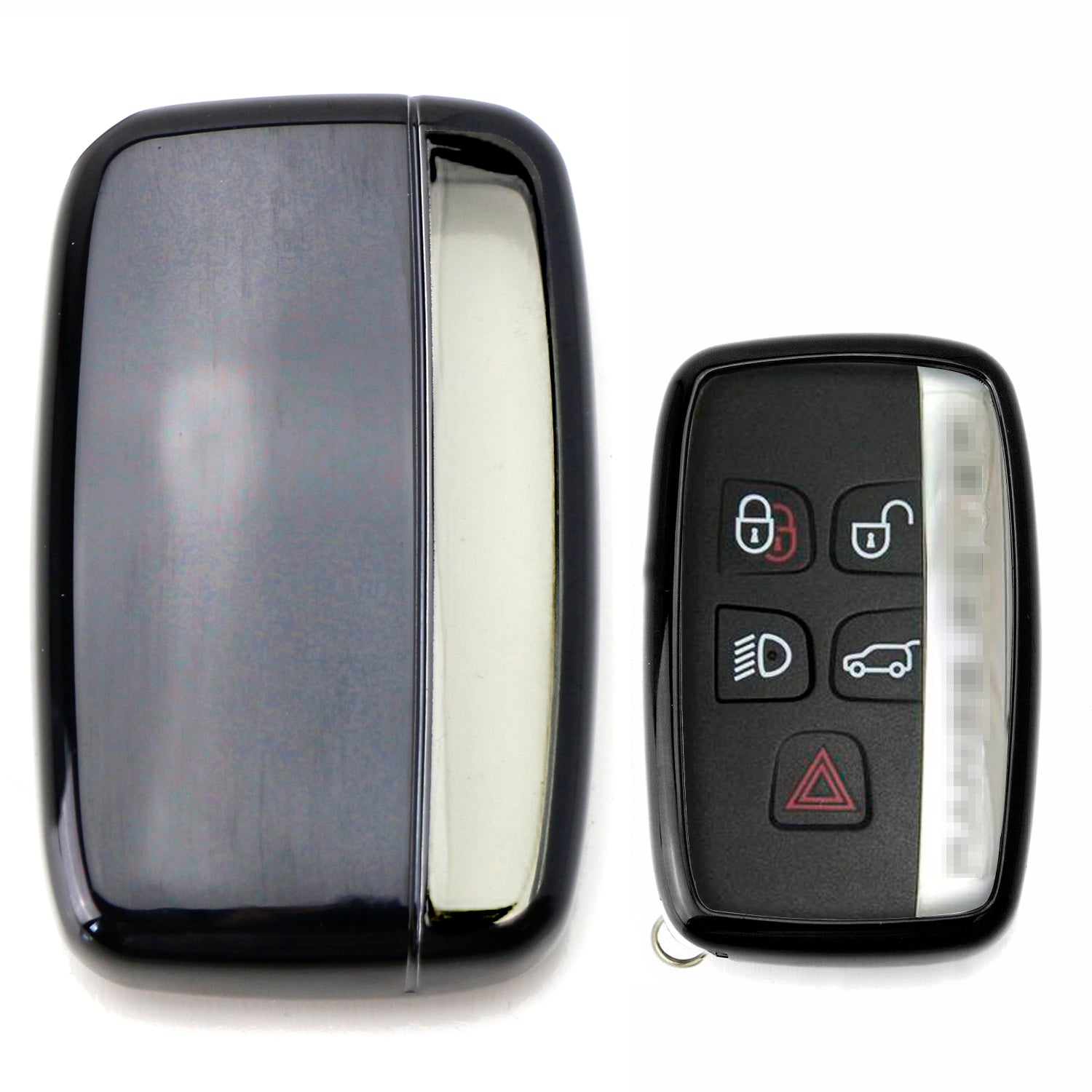 Premium Chrome Black TPU Key Fob Cover for 2010-2016 Land Rover Keyless Smart Key - Durable Protection & Stylish Design for Car Keys