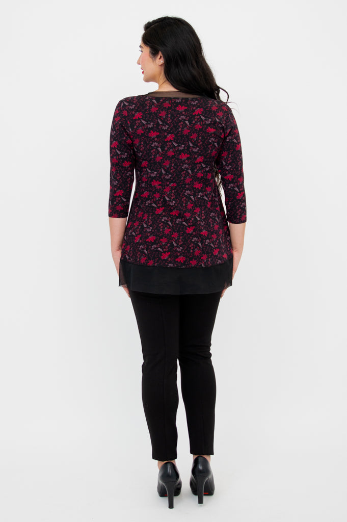 Flora Top - Red Life Bamboo Women's Shirt | Eco-Friendly & Comfortable Casual Wear for Summer Outfits & Beach Vacations