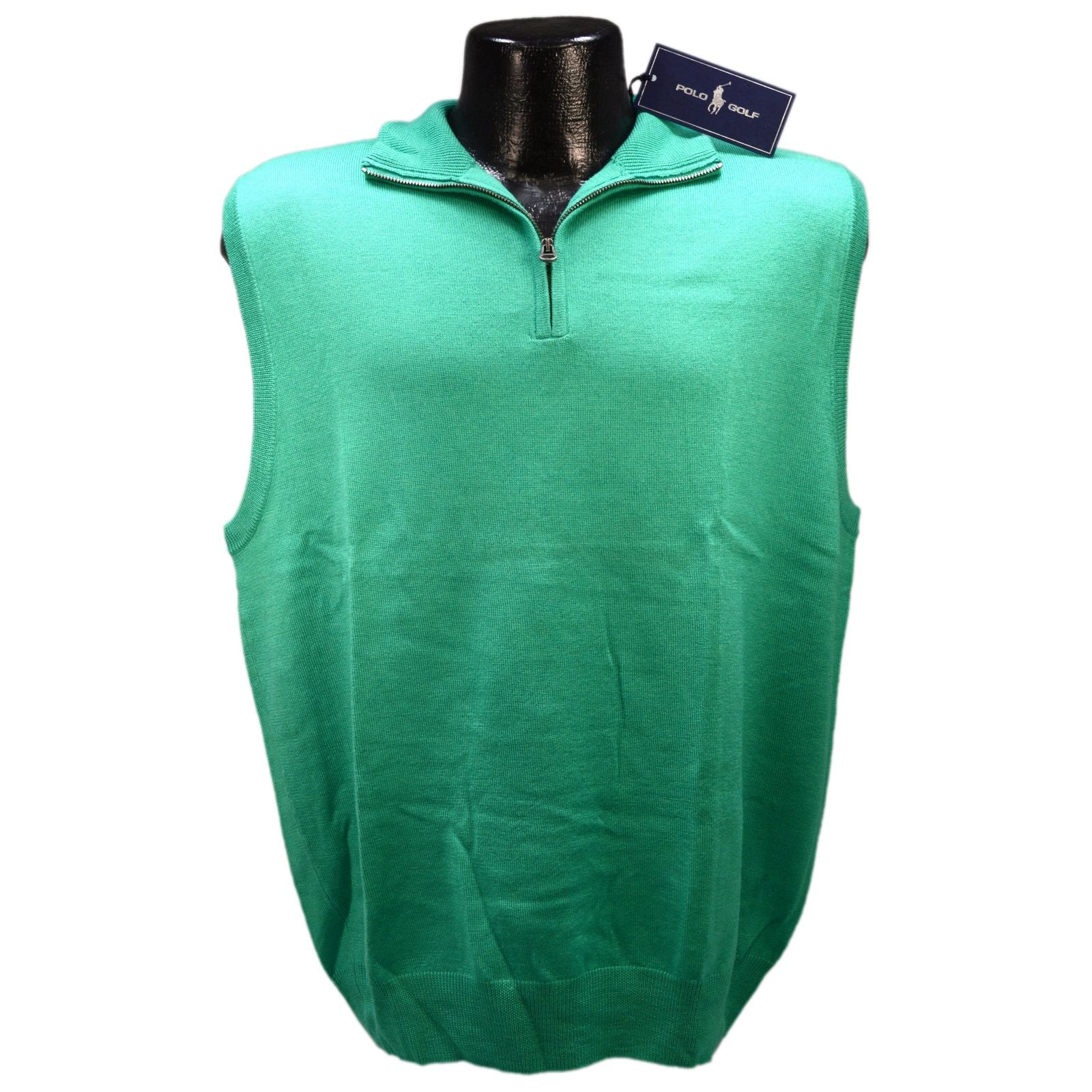 New with Tags POLO GOLF Lightweight Sweater Vest in Teal Green - 100% Merino Wool Size Medium for Men | Perfect for Golfing, Casual Wear & Outdoor Activities