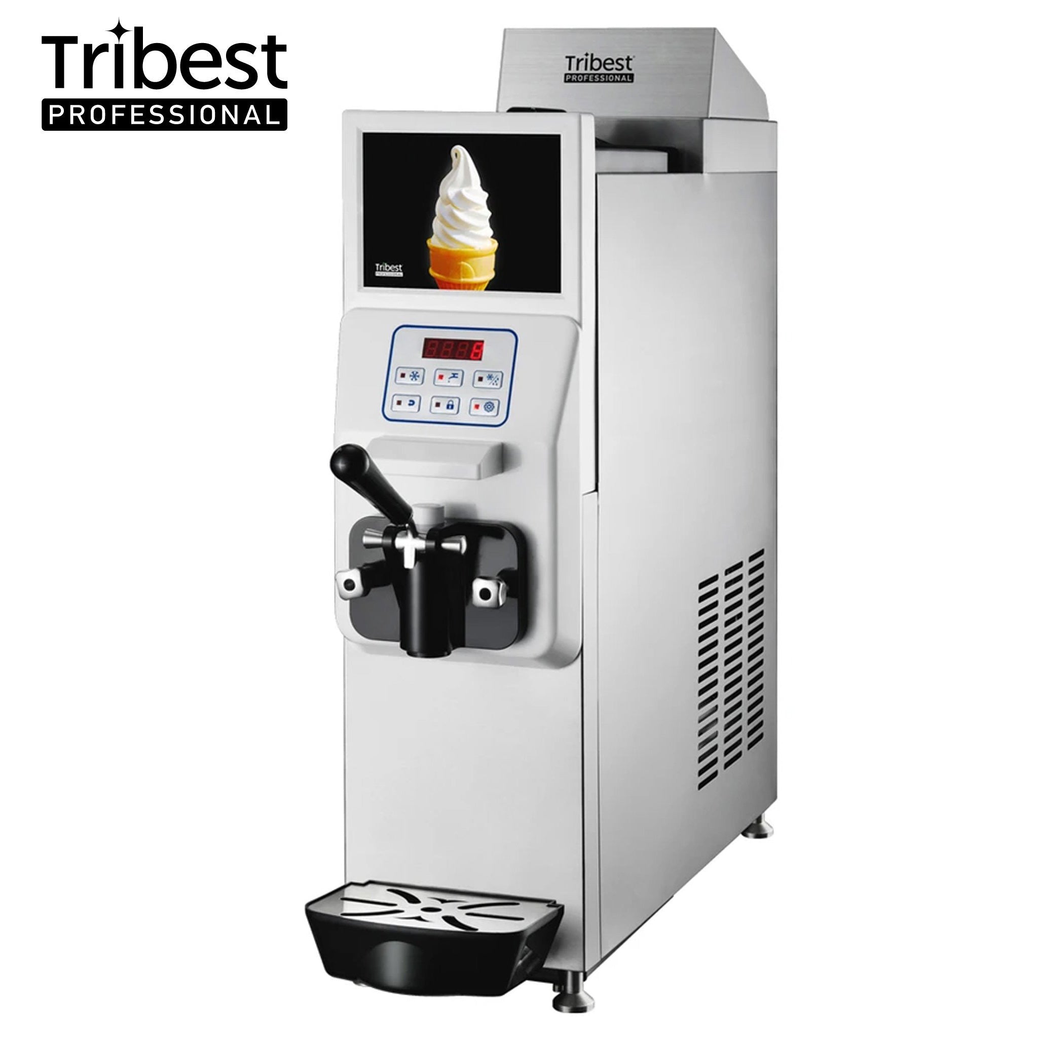 Mini Soft Serve Ice Cream Maker with LCD Screen - Compact & Portable for Home, Parties, and Small Businesses
