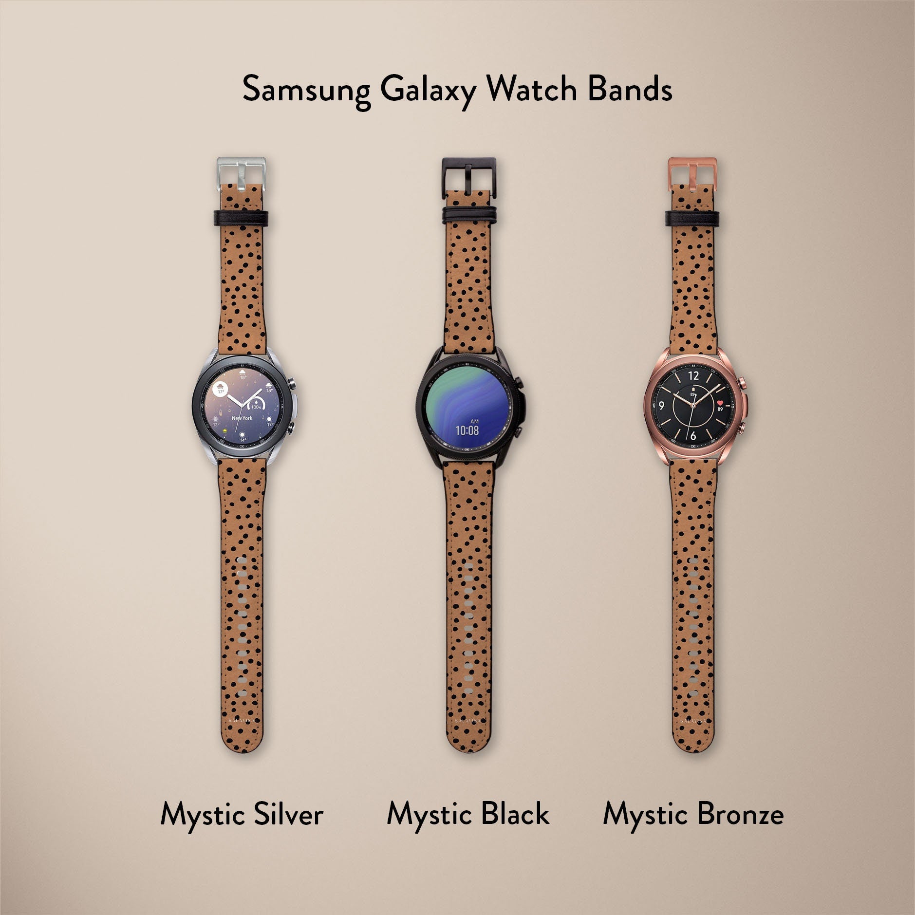 Orange Polka Dots Watch Band - Adjustable Replacement Strap for Apple Watch, Fitbit & Samsung Galaxy - Perfect for Casual, Work & Sports Activities