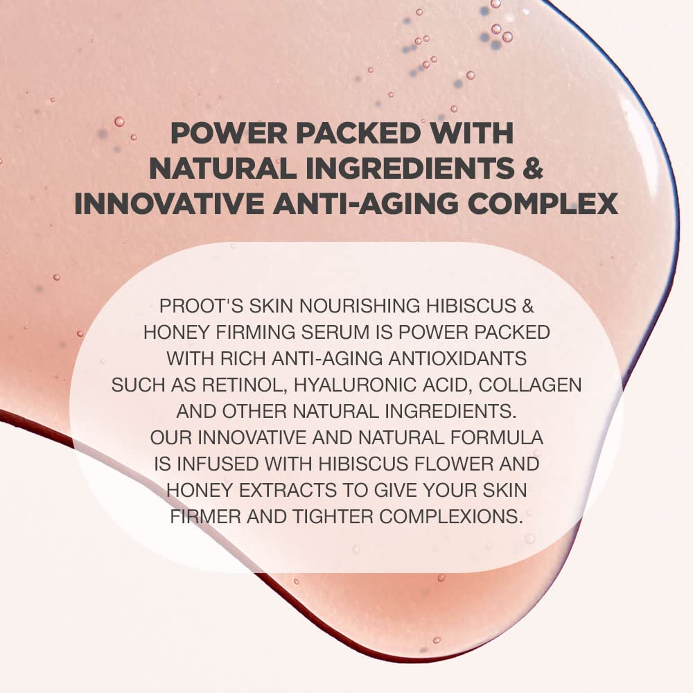 PROOT Hibiscus & Honey Firming Cream + Serum Set | Collagen Complex for Anti-Aging & Skin Tightening | Hydrating Day & Night Skincare Routine for Mature Skin
