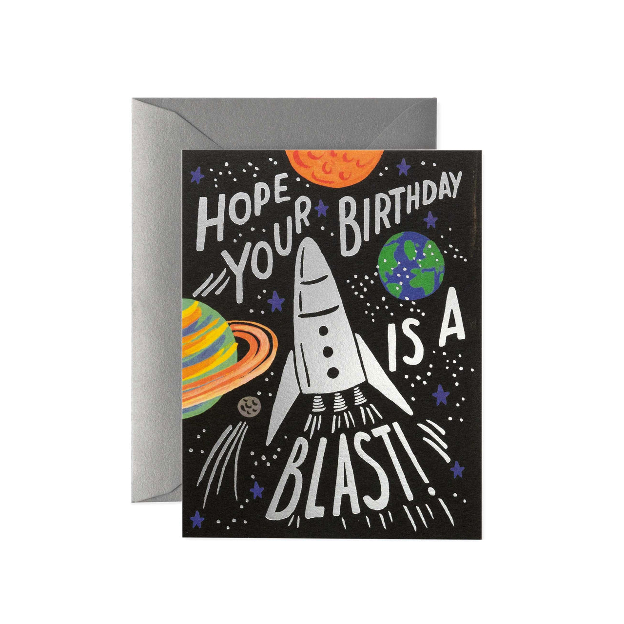 Rifle Paper Co Birthday Blast Greeting Card - Elegant Floral Design for Birthdays, Anniversaries & Special Occasions - Perfect for Handwritten Notes & Gifts