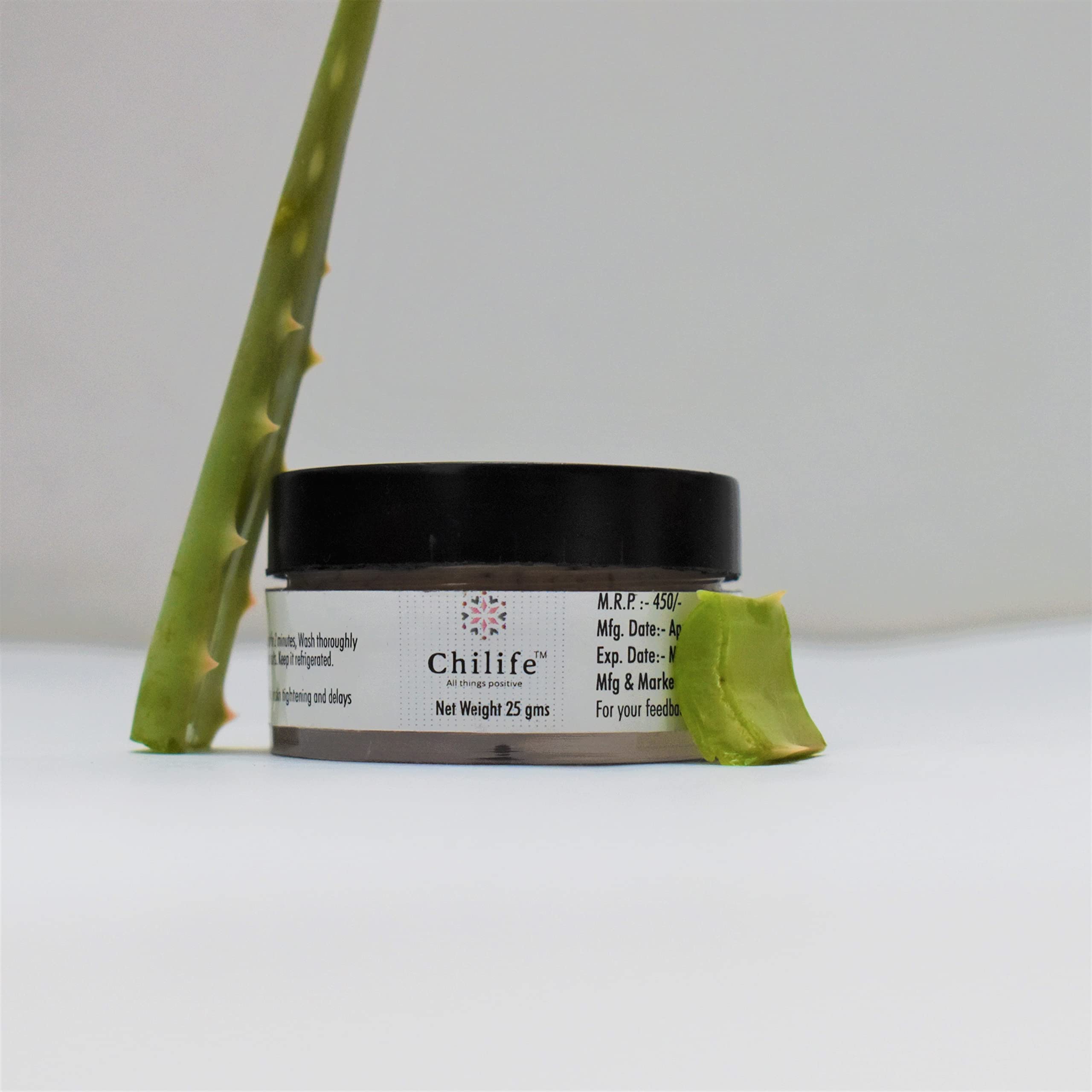 Chilife All Natural Face Scrub with Oats, Almonds & Flax Seeds - Exfoliating & Nourishing for Men & Women (25g) - Perfect for Daily Skincare & Acne Treatment