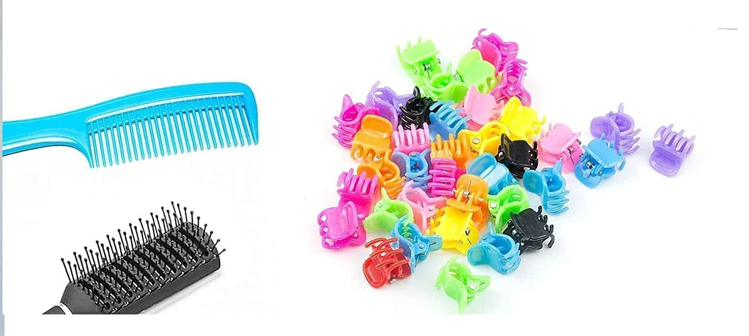 Mini Hair Claw Clips for Women, Girls & Kids - 50 Pcs Multicolor Hairpins & Barrettes - Perfect for School, Work, Travel & Everyday Hairstyling