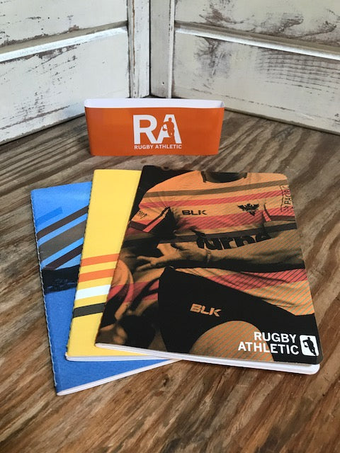 Ruggy Athletic 3-Pack Notebook - College Ruled, Spiral Bound, 100 Sheets Each - Perfect for School, Office & Sports Training Notes