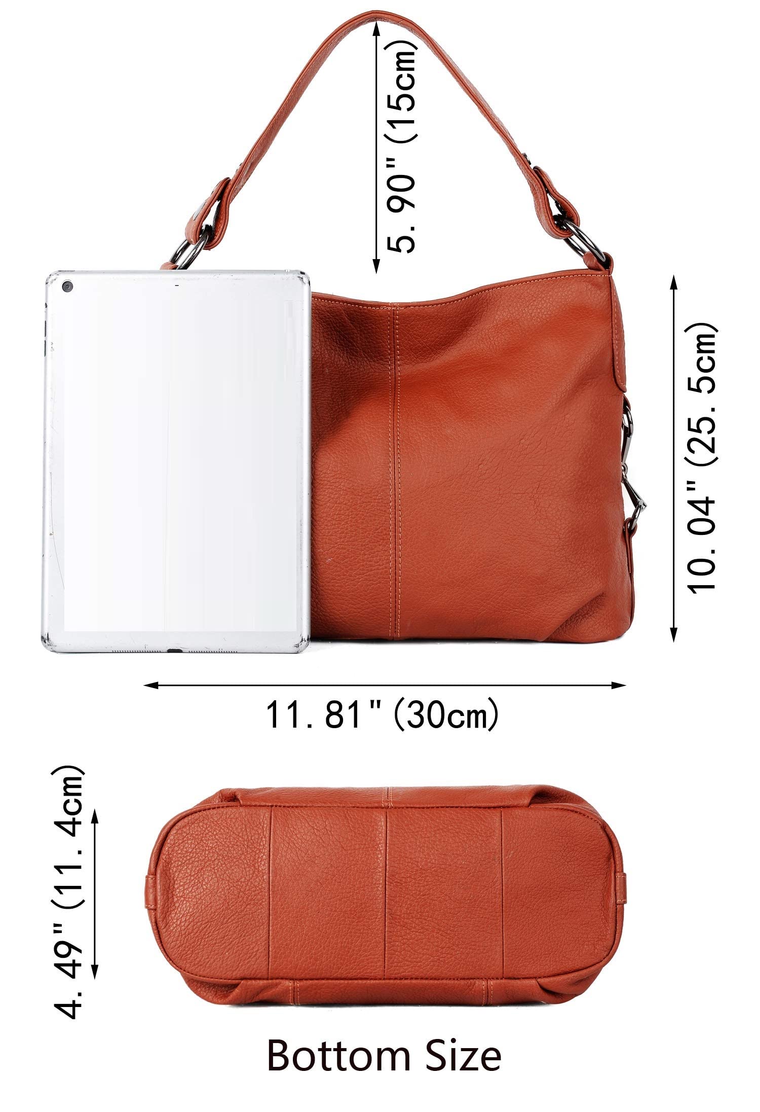 YALUXE Genuine Leather Shoulder Bag for Women - Stylish Hobo Purse & Crossbody Handbag - Perfect for Work, Travel & Everyday Use