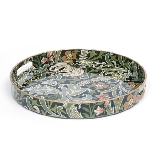 Ink Green Flower Round