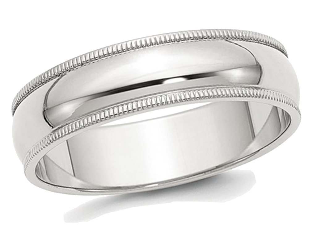 Sterling Silver 6mm Milgrain Wedding Band Ring for Women & Men – Perfect for Engagements, Anniversaries, and Everyday Wear