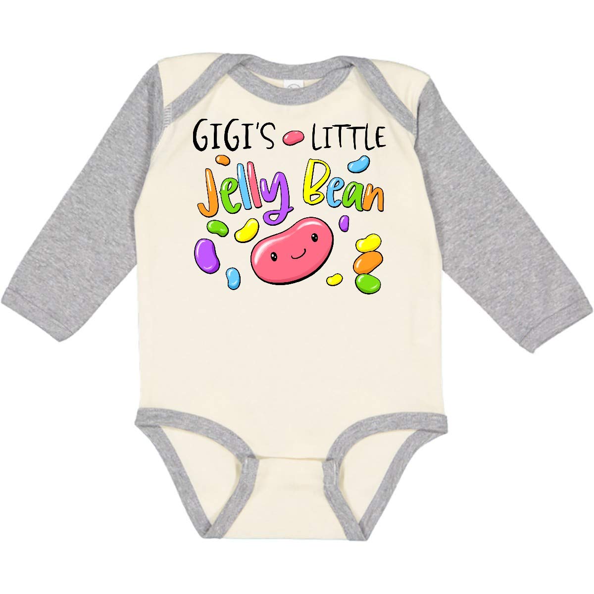 Inktastic Gigi's Little Jellybean Cute Easter Candy Long Sleeve Baby Bodysuit - Adorable Easter Outfit for Newborns & Infants - Perfect for Easter Photos, Family Gatherings & Holiday Celebrations