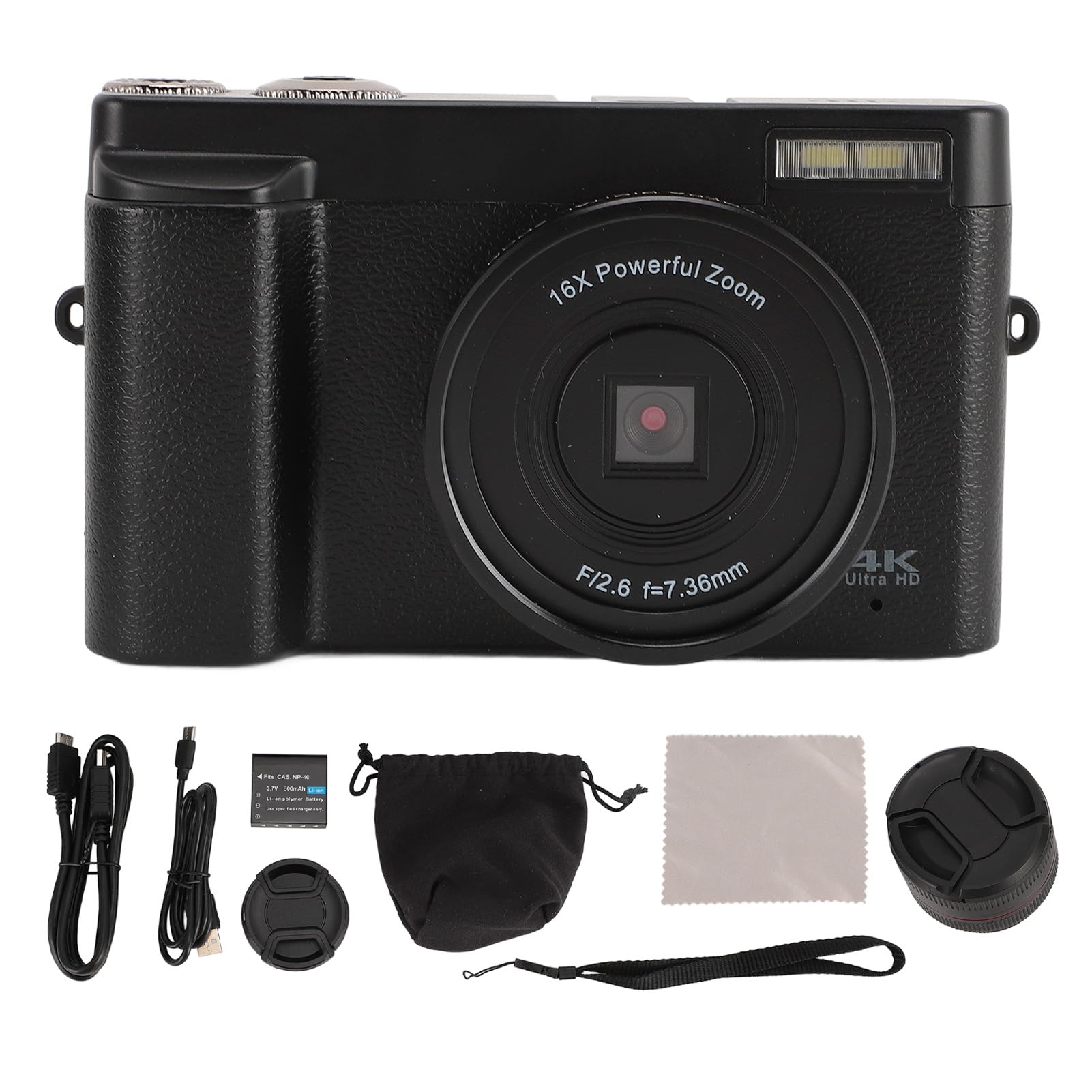 4K HD 48MP Digital Camera with 16x Zoom & Flip Screen - Jectse Vlogging Camera for Travel, YouTube, Kids & Beginners | Perfect for Family Vacations, Birthday Gifts & Content Creation
