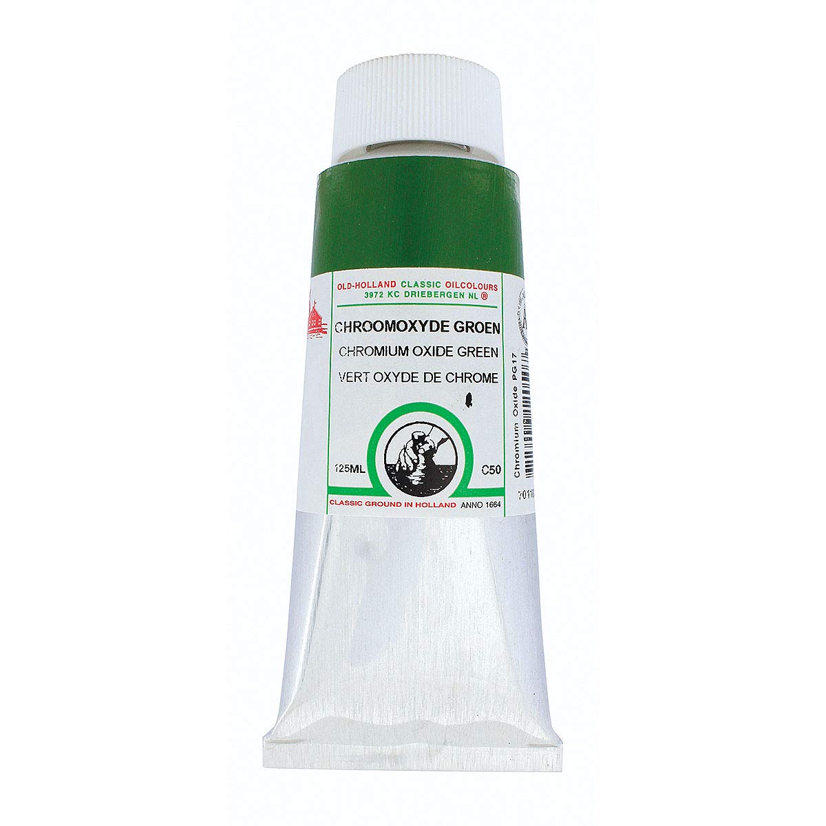 Chromium Oxide Green Oil Paint - 125 ml Tube for Artists | Professional Classic Oil Color for Canvas Painting & Fine Art