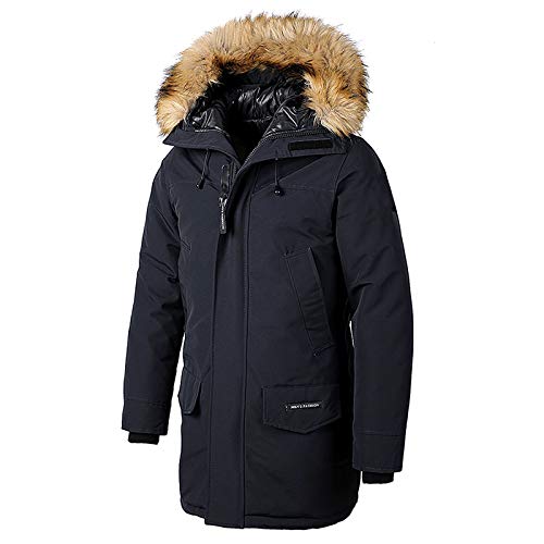ONSEFZMZ Men's Winter Parka Jacket with Fur Collar - Waterproof, Hooded, Thick Warm Coat for Outdoor Activities | Ideal for Snowboarding, Hiking & Cold Weather