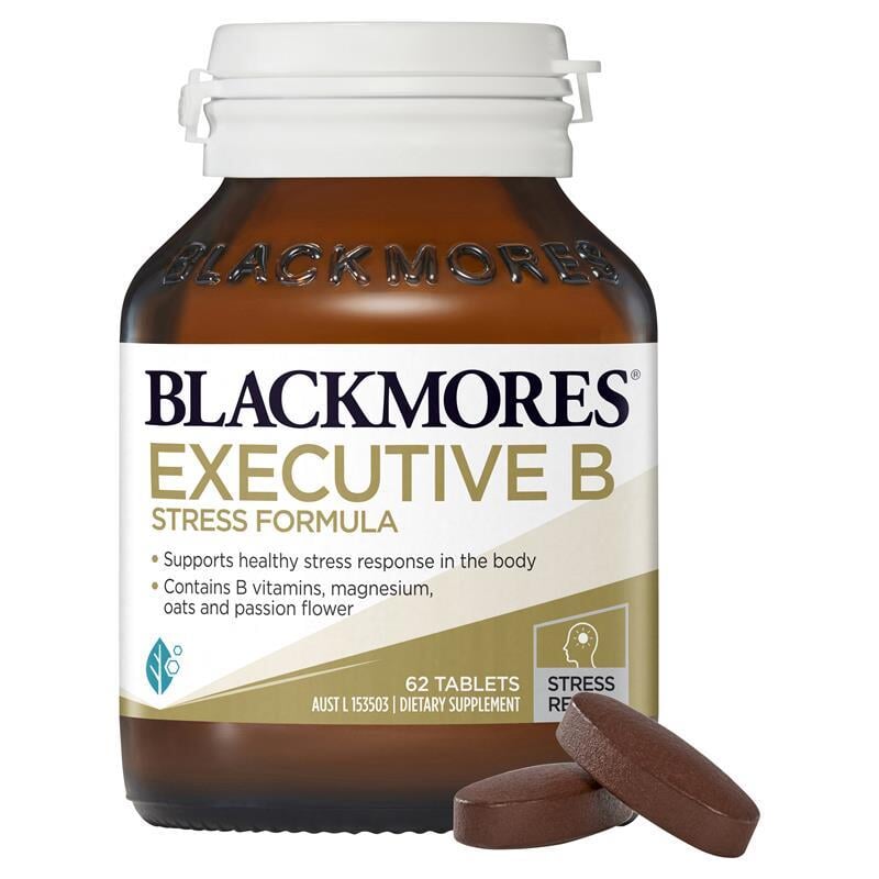 Blackmores Executive B Stress Formula Supplement - Supports Energy, Focus & Stress Relief for Busy Professionals - Ideal for Work, Study & Daily Stress Management
