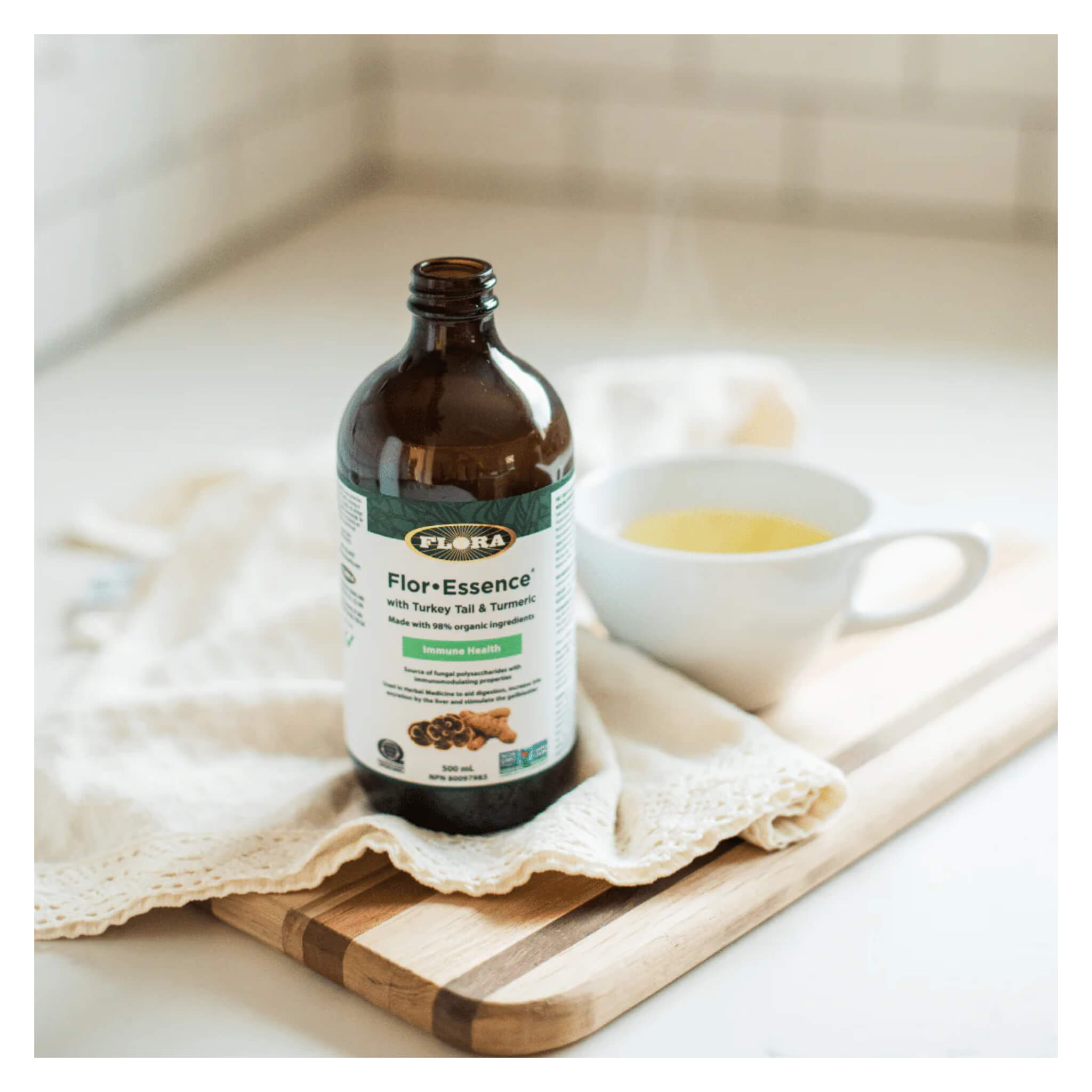 Flor•Essence Herbal Cleanse with Turkey Tail & Turmeric - Natural Detox Tea for Liver Support & Immune Boost - Perfect for Daily Wellness & Cleansing Rituals