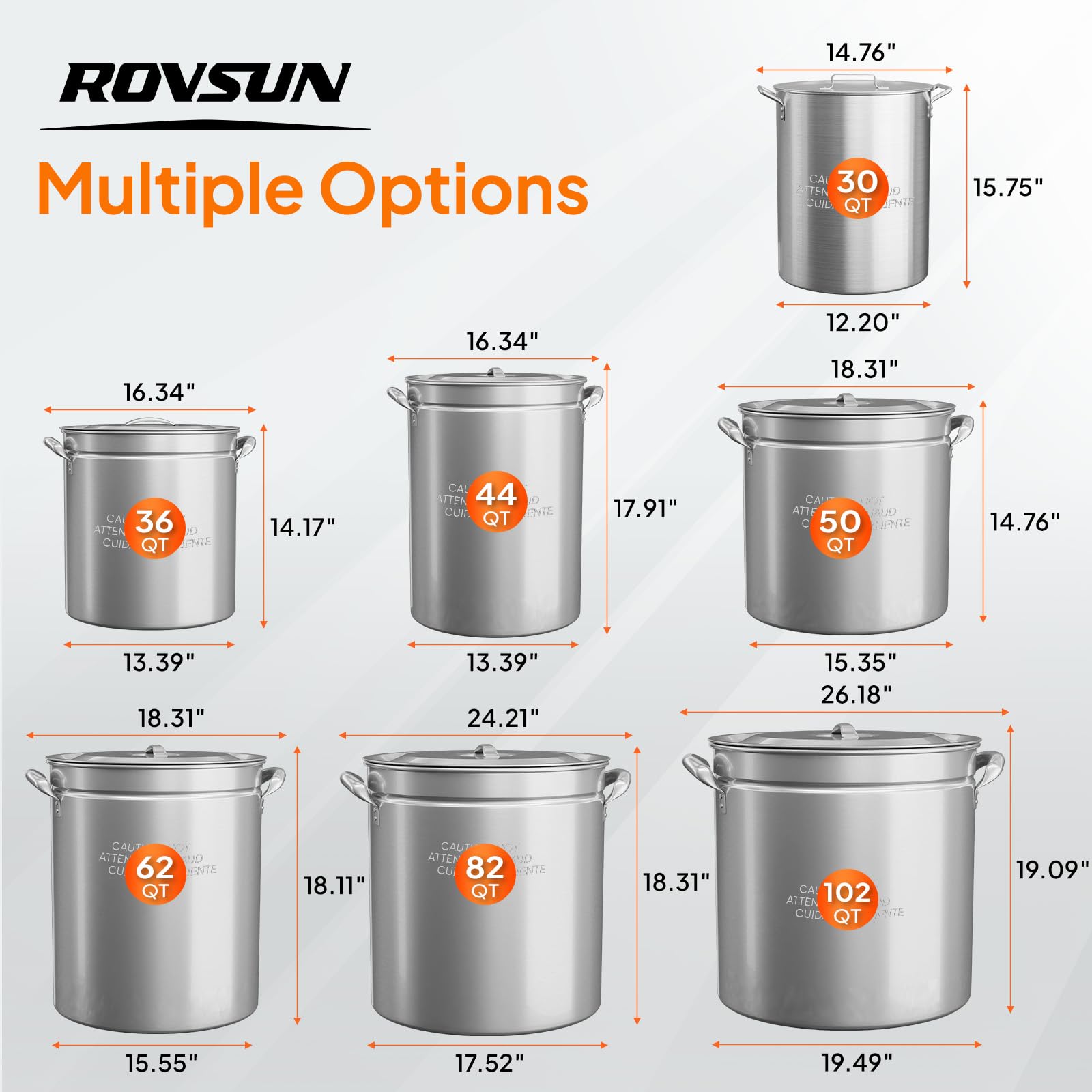 ROVSUN 36QT Stainless Steel Seafood Boil Pot with Strainer Basket, Lid & Hook - Heavy Duty Stock Pot for Crab, Lobster, Shrimp Boiling & Turkey Frying - Perfect for Outdoor Cooking, Camping, Backyard Parties & Family Gatherings