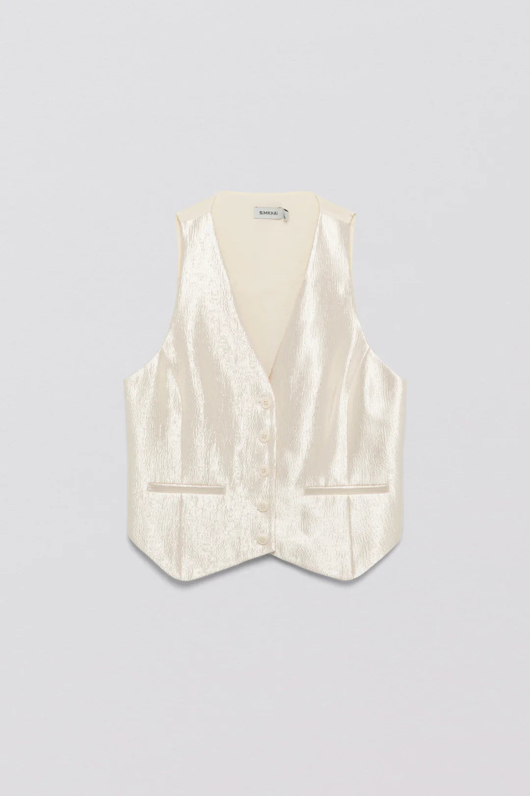 Women's Deb Textured Vest in Cream - Lightweight Knit Cardigan for Layering, Casual Outfits & Fall Fashion