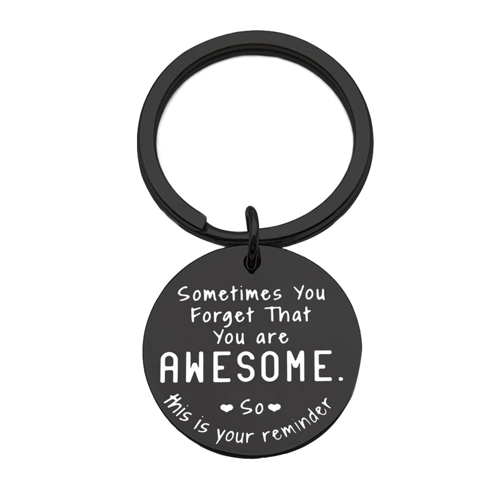 YALLNASL Funny Inspirational Keychain - Sometimes You Forget You're Awesome Gift for Women, Men, Best Friend, Grandson, BFF - Perfect for Birthday, Christmas, Thank You Gifts, Office, Travel, Daily Use