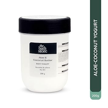 Aloe Coconut Body Yogurt - Hydrating Moisturizing Lotion for Dry & Combination Skin - 24-Hour Moisture for Women & Men - 200g - Perfect for Summer Skincare & Daily Body Hydration