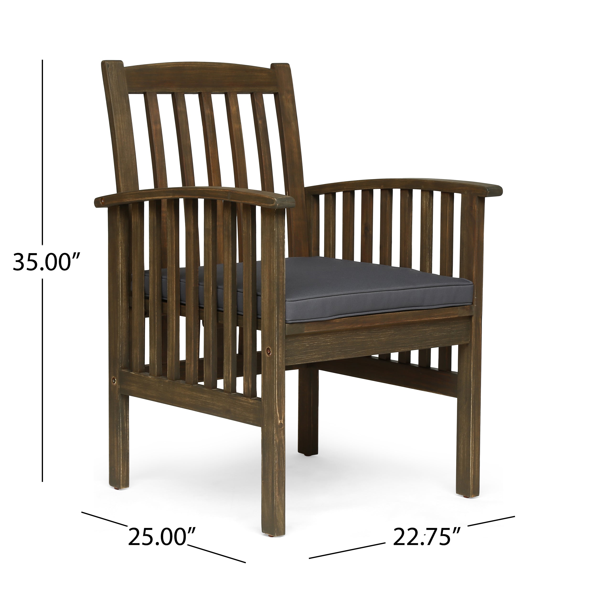 CASA ACACIA Modern Dining Chairs Set of 2 with Cushions - Comfortable Wooden Kitchen Chairs for Dining Room, Breakfast Nook, or Outdoor Patio Use