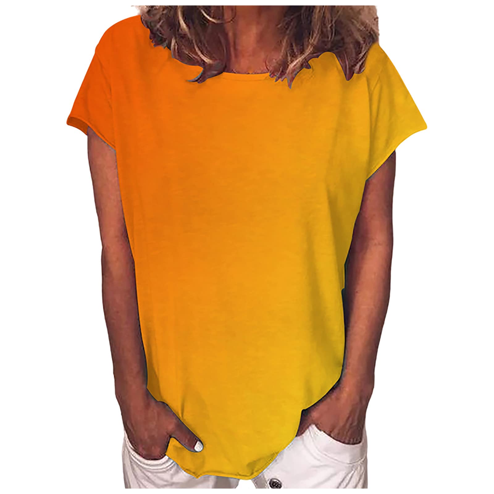 Plus Size Tie Dye Tunic Tops - Summer Loose Blouse for Women | Beach & Casual Wear