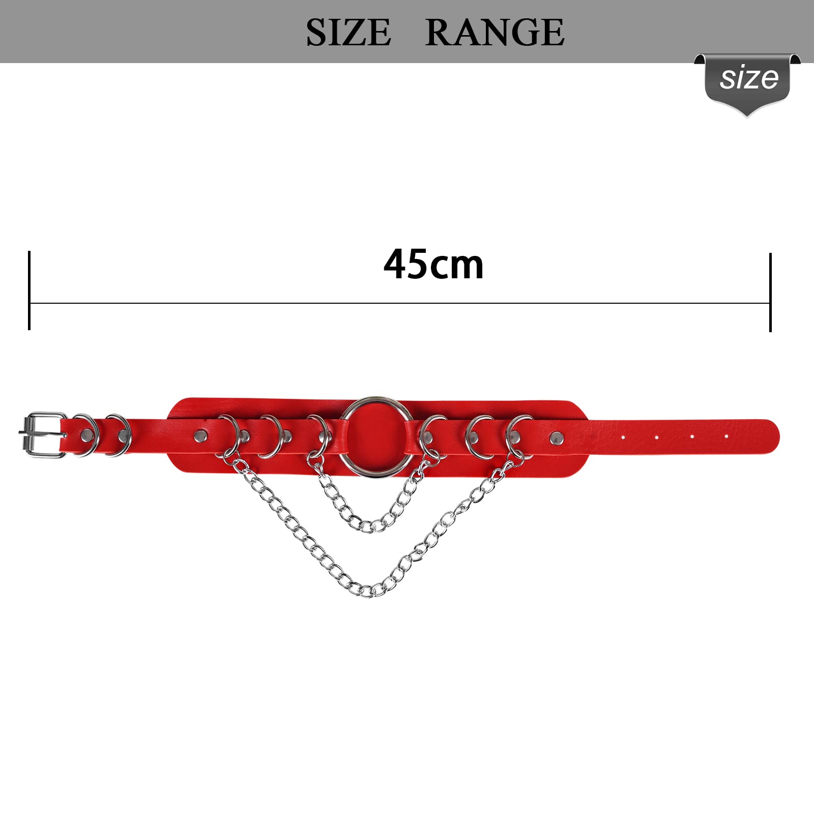 Women's Leather Body Harness Collar Necklace - Punk Gothic Fashion Metal Chain Choker for Carnival Costume & BDSM Accessories - Perfect for Halloween, Cosplay, and Alternative Outfits