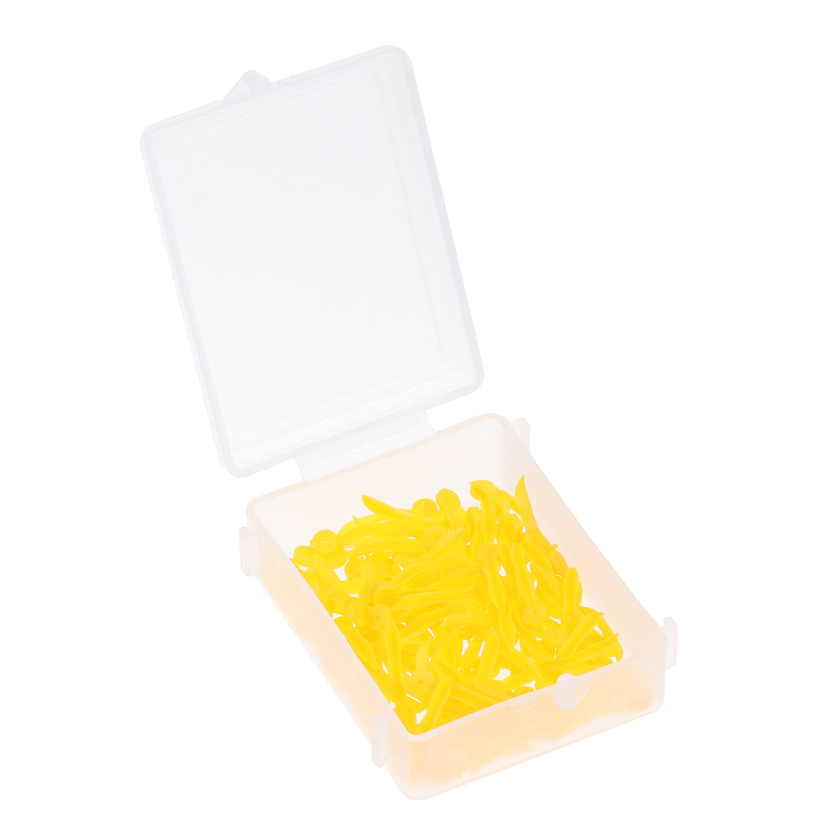 ARTIBETTER 100pcs Disposable Dental Plastic Wedges with Holes - Endodontic Treatment Teeth Wedges for Dentists (Yellow) | Ideal for Root Canal Therapy & Dental Restorations