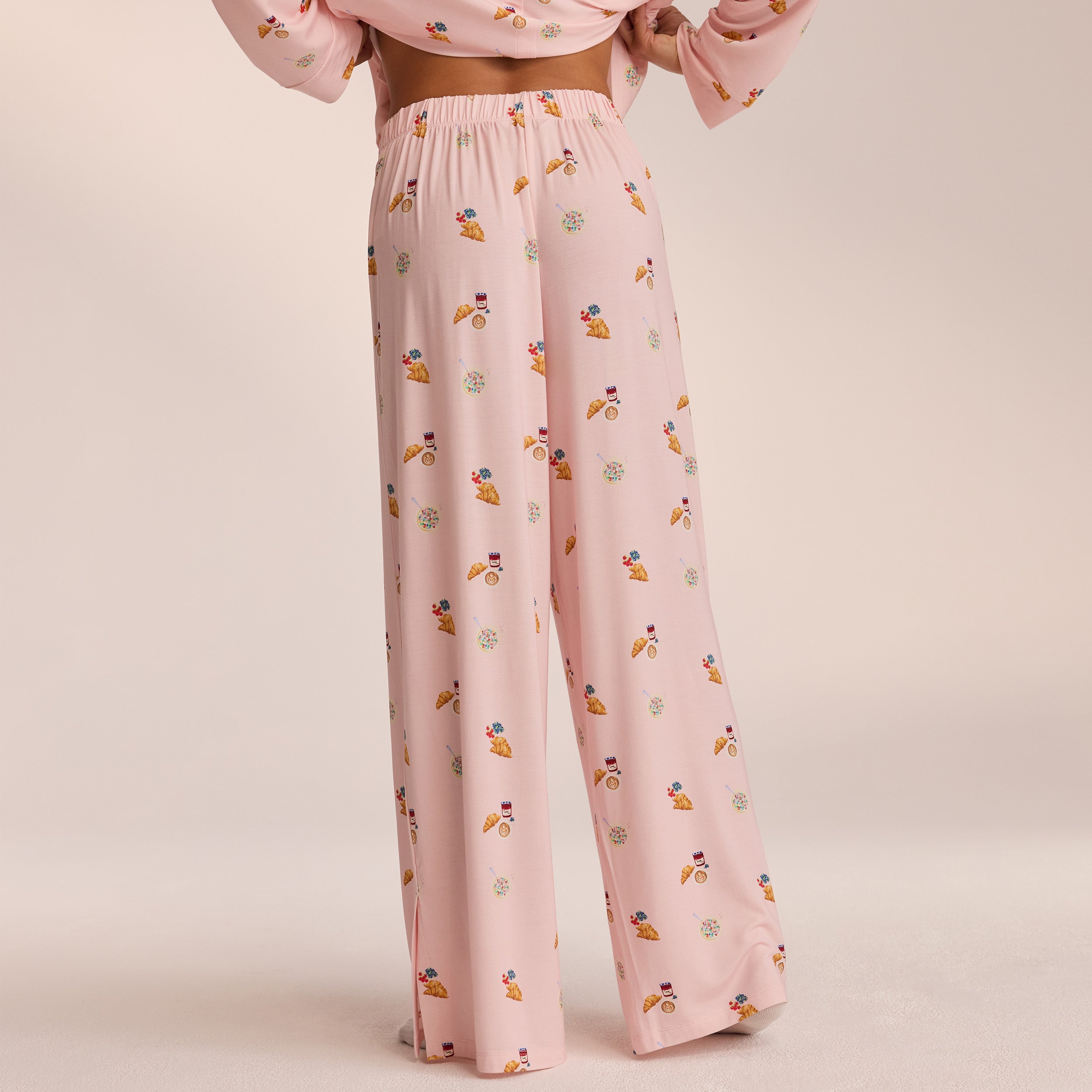 Soft Modal Pajama Pants for Women - Comfortable Sleepwear Lounge Pants in Light Pink | Perfect for Relaxing at Home, Lounging & Sleeping