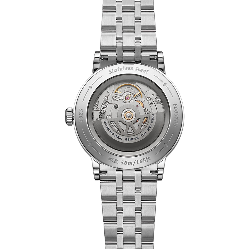 Millesime Men's Automatic Watch 39.5mm Sector Dial Salmon Color Stainless Steel Bracelet - Perfect for Business, Casual & Formal Occasions