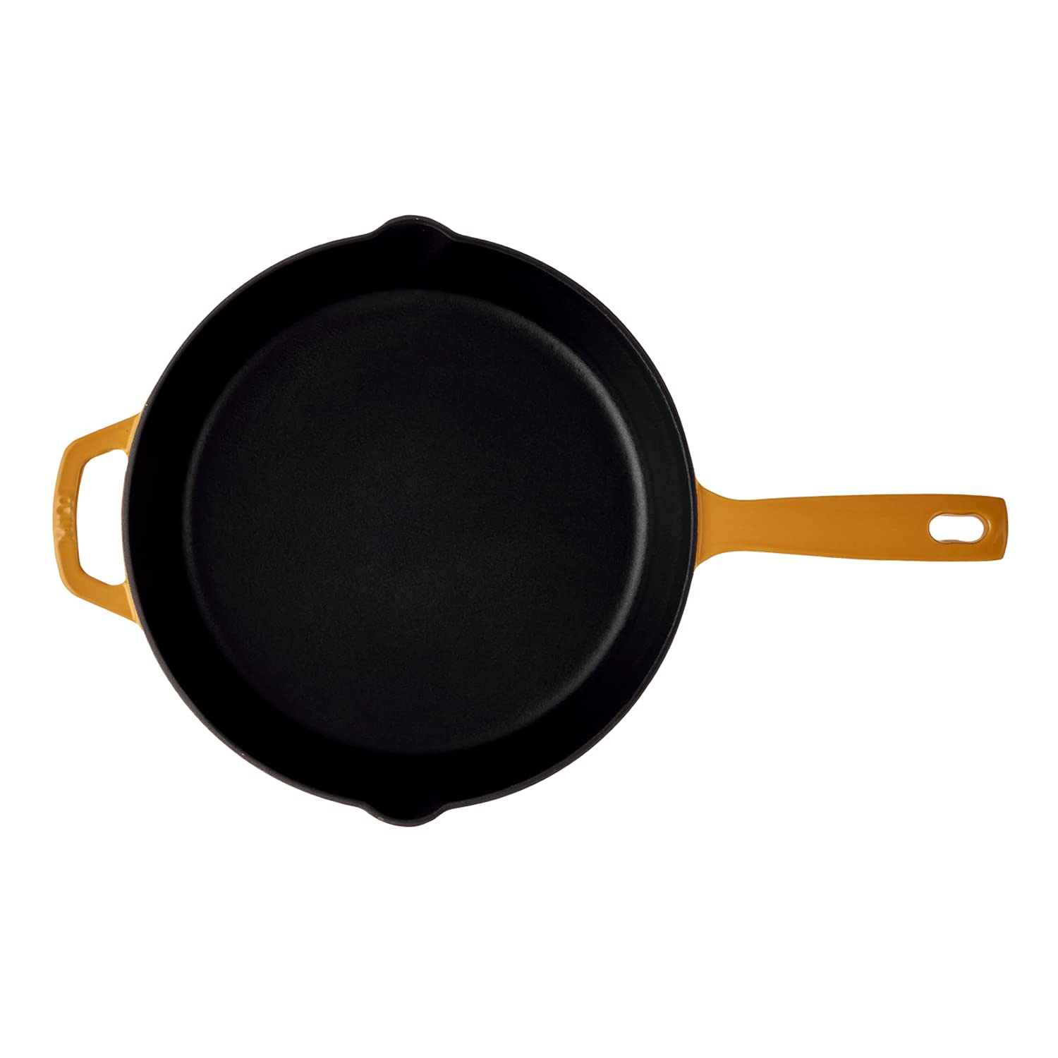 Kana Milo 10-Inch Enameled Cast Iron Skillet - Pre-Seasoned Nonstick Grill Pan | Oven & Dishwasher Safe Cast Iron Cookware | Perfect for Searing, Baking & Camping (Dijon Color)