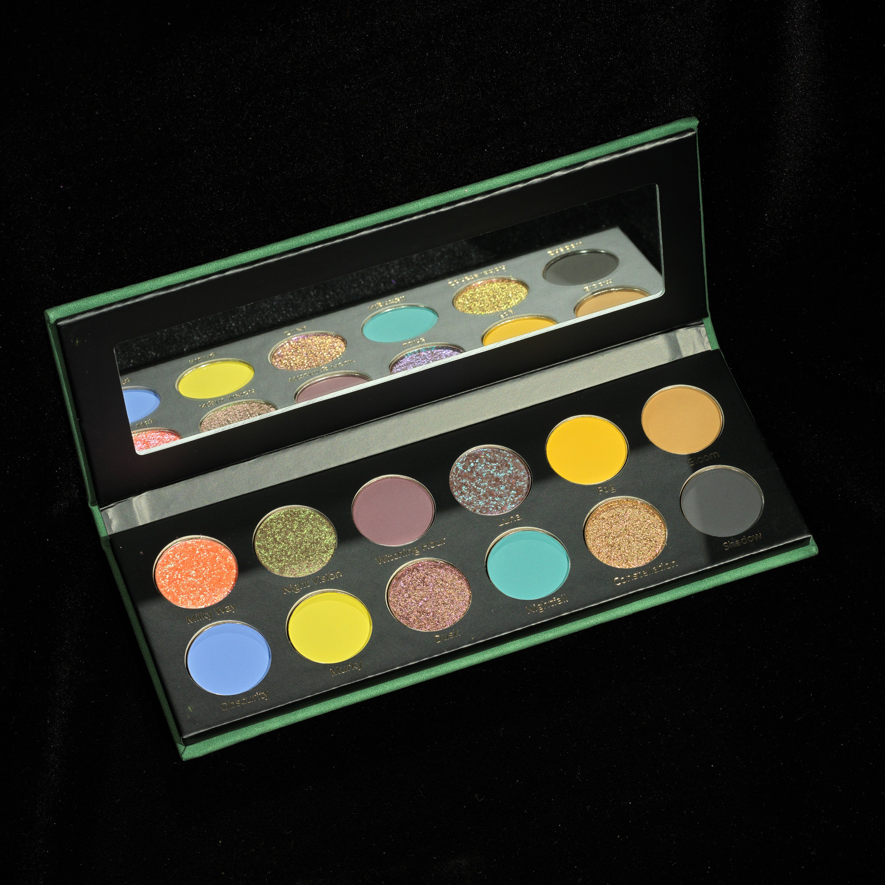 Nocturnal Mini Eyeshadow Palette - 12 Pigmented Matte & Shimmer Shades for Day & Night Makeup | Perfect for Parties, Date Nights & Special Occasions