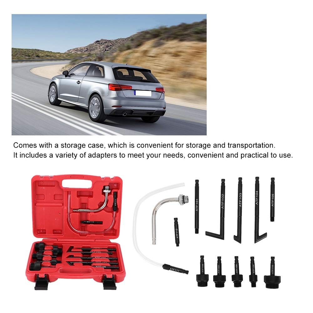 13Pcs Oil Fill Adapter Kit - Universal Fluid Refilling Connector Tool Set for Automotive, Motorcycle & Lawn Equipment Maintenance