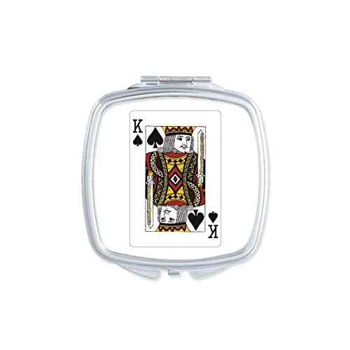 DIYthinker Spade K Pattern Compact Pocket Mirror - Double Sided Glass Makeup Mirror for Travel, Purse & Everyday Use