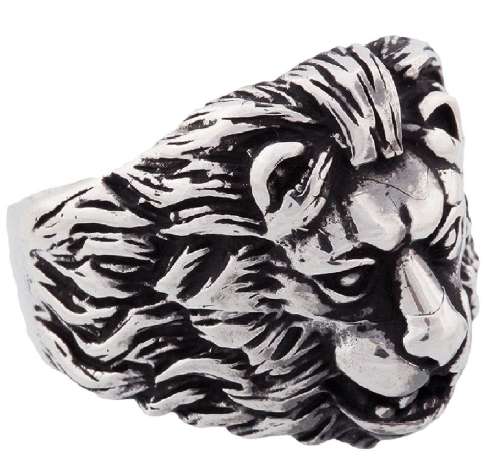 Lion Head Ring for Men & Women - Sterling Silver Gothic Jewelry - Unique Statement Ring for Parties, Weddings & Everyday Wear
