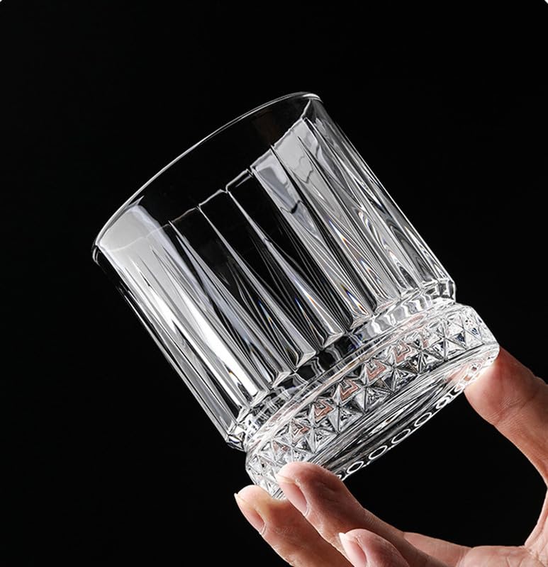 Premium MosQuick® Whisky Glasses Set of 6 - 355ml Crystal Old Fashioned Rocks Glasses - Scotch, Bourbon, Cocktail & Liquor Tumblers - Elegant Barware Gift for Men & Women - Perfect for Home Bars, Parties & Special Occasions