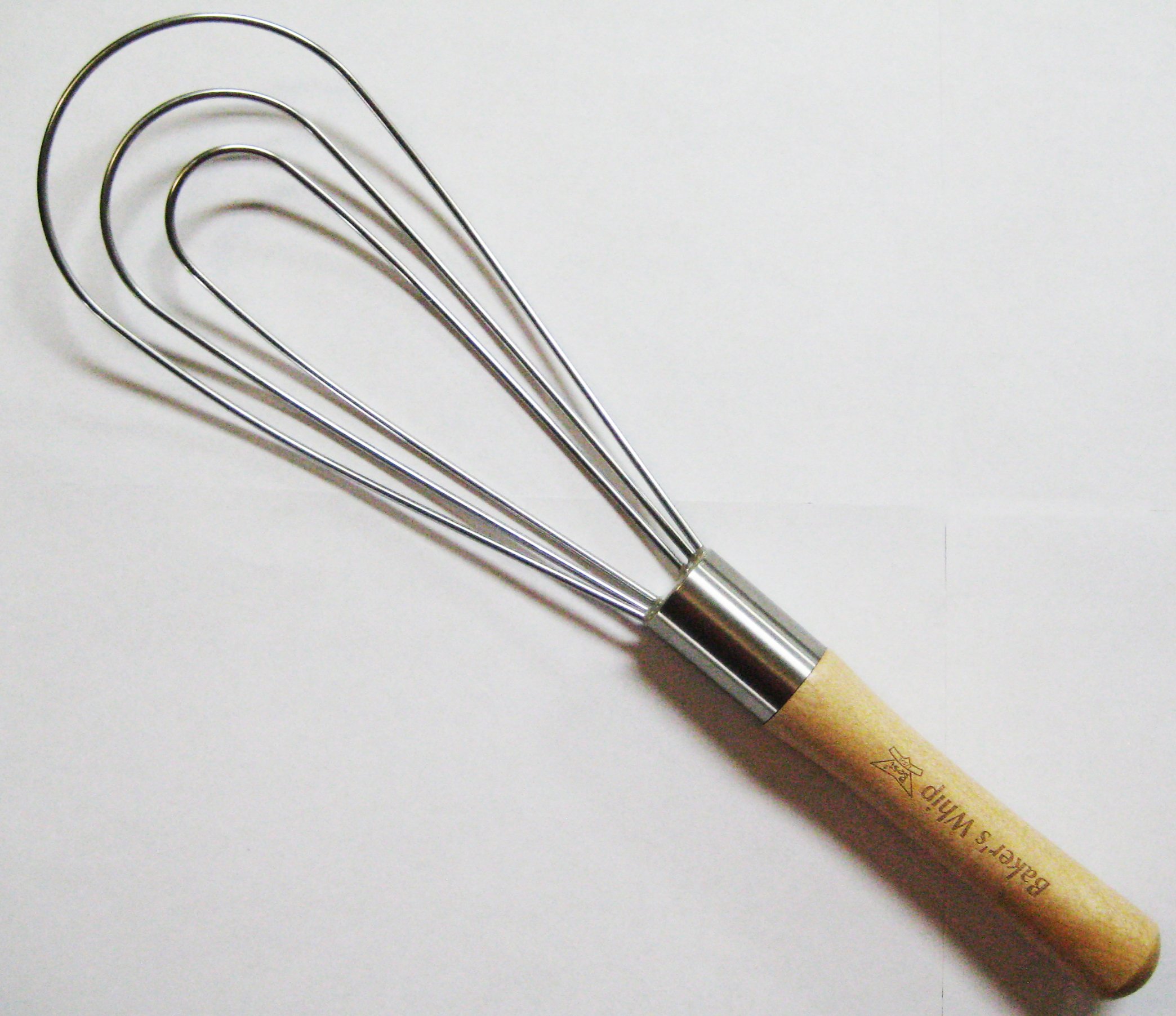 Heavy Duty Flat Whisk for Stiff Batters and Dough - Sealed Design Prevents Food Sticking - Perfect for Baking Cakes, Cookies & Bread Dough