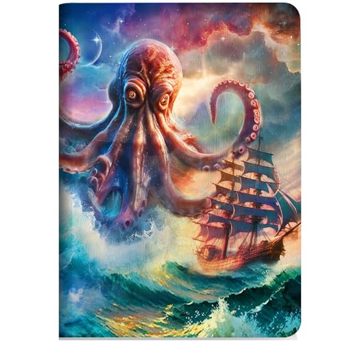 Octopus Monster Sailing Boat Huge Waves