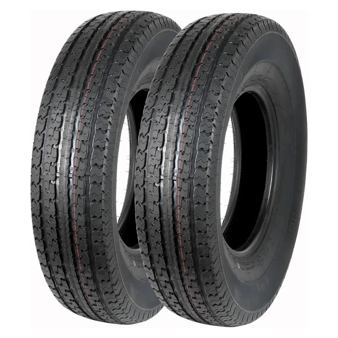 ST235/80R16 Radial Trailer Tires - 10 Ply Load Range E (124N) - Heavy Duty Commercial Grade for Boat Trailers, Utility Trailers & RVs - All Weather Performance