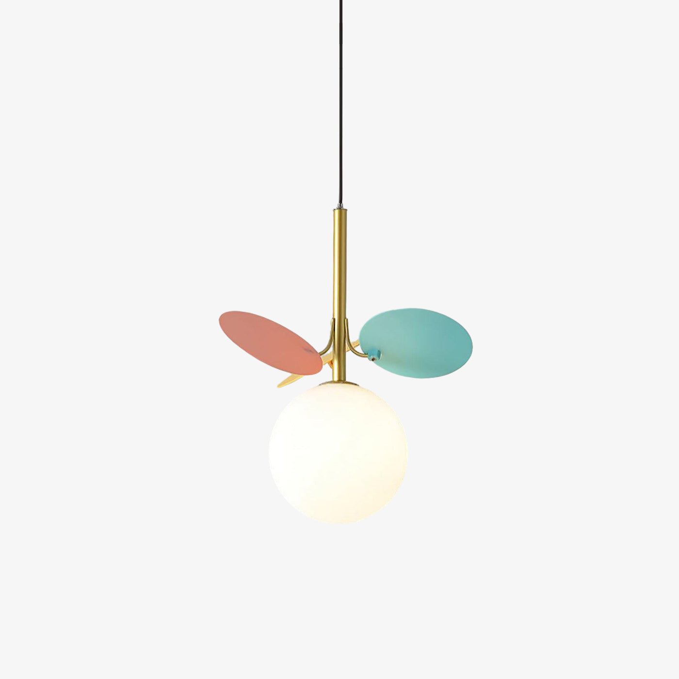 Blanca Pendant Light - Modern Hanging Ceiling Lamp for Kitchen Island, Dining Room & Bedroom | Elegant Glass Shade with Brass Finish | Indoor Lighting Fixture