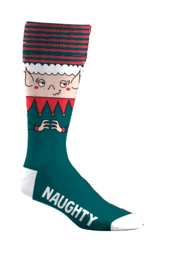 Men's Christmas Holiday Printed Crew Socks - Festive Novelty Socks for Xmas Gifts, Stocking Stuffers & Holiday Parties (Pack of 3)