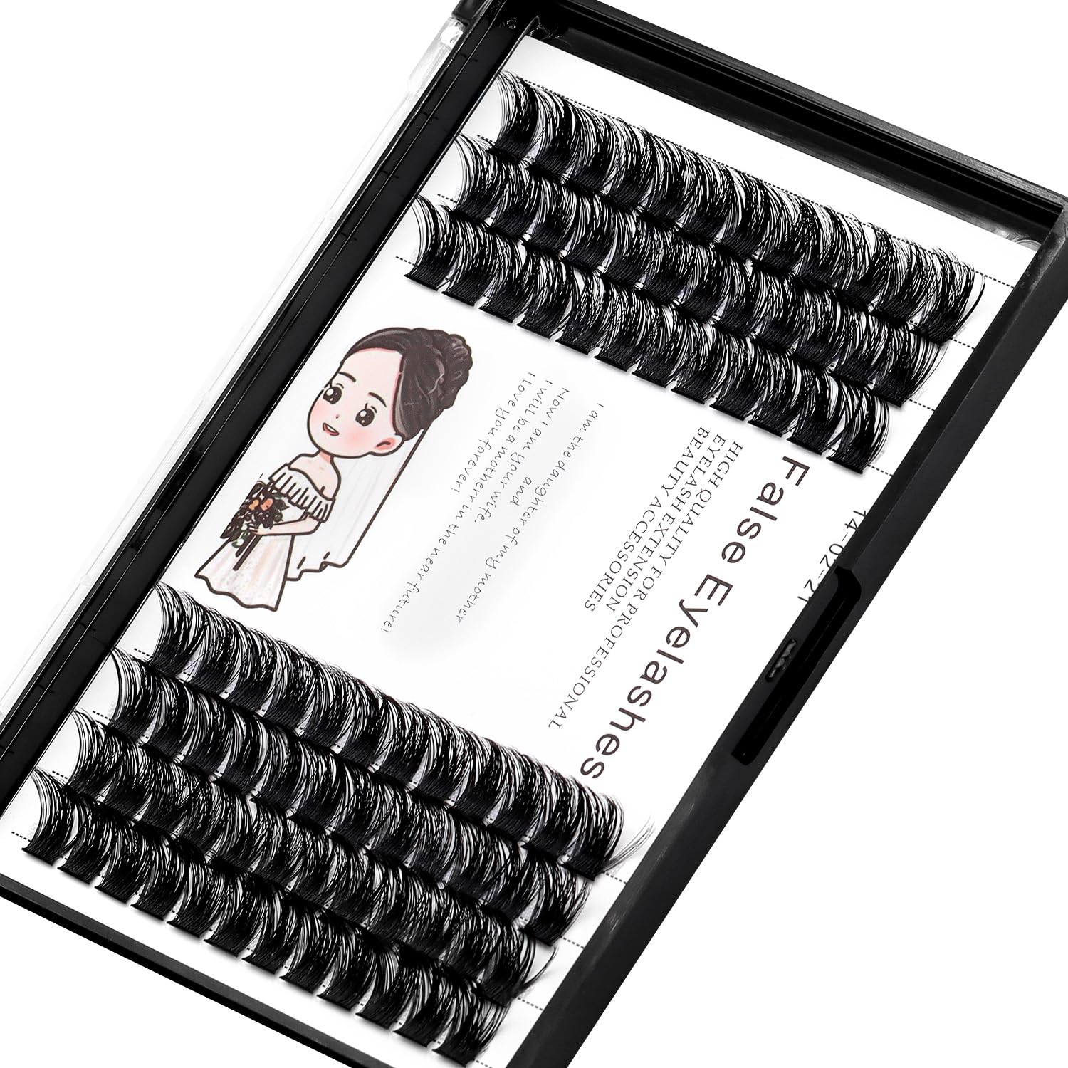 Premium 84 Clusters Large Pack D Curl Volume Lashes Set - Wide Cluster False Eyelashes for DIY Eyelash Extensions | Individual Lashes for Women (20mm) - Perfect for Parties, Weddings & Special Occasions