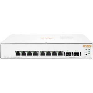 Aruba Instant On 1930 8G 2SFP Switch - 8 Port Manageable Network Switch with 4 Layer Support, 2 SFP Slots & Modular Design (11W Power) for Fiber & Twisted Pair - Ideal for Small Business Networks & Office Connectivity