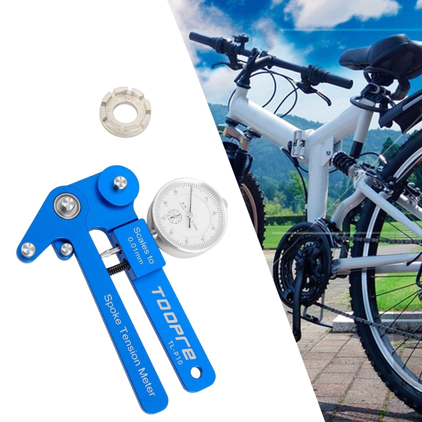 Professional Bike Spoke Tension Meter - Precision Wheel Rim Adjustment Tool for Mountain & Road Bikes - Portable Tensiometer for Bicycle Maintenance & Repair - Perfect for Cyclists, Mechanics & DIY Enthusiasts